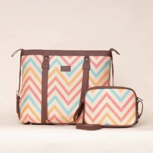Multicolor Mandala Print - Women's Office Bag & Flap Sling Bag Combo